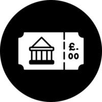 Museum Ticket Vector Icon