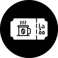 Coffee Ticket Vector Icon