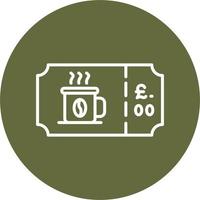 Coffee Ticket Vector Icon