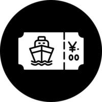 Boat Ticket Vector Icon