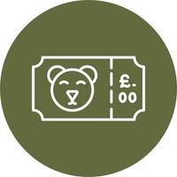 Zoo Ticket Vector Icon