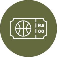 Basketball Ticket Vector Icon