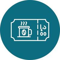 Coffee Ticket Vector Icon