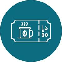 Coffee Ticket Vector Icon