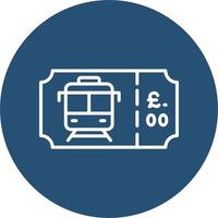 Train Ticket Vector Icon