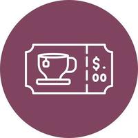 Tea Ticket Vector Icon