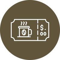Coffee Ticket Vector Icon