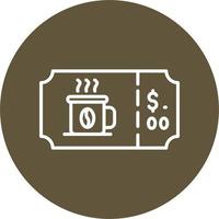 Coffee Ticket Vector Icon