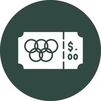 Olympic Ticket Vector Icon