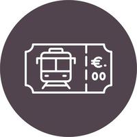 Train Ticket Vector Icon