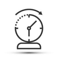 Simple period outline icon, date and time logistic related concept on the white background vector