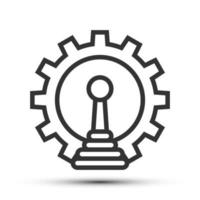 Simple control outline icon, control and drive related concept on the white background vector