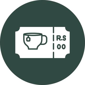 Tea Ticket Vector Icon
