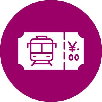 tren boleto vector icono