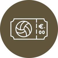 icono de vector de pelota de voleibol