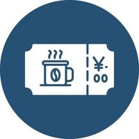 café boleto vector icono