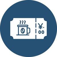 Coffee Ticket Vector Icon