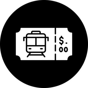 metro boleto vector icono