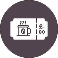 Coffee Ticket Vector Icon