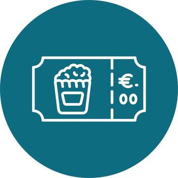 palomitas de maiz boleto vector icono