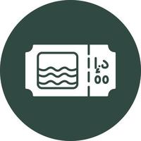 Lake Ticket Vector Icon