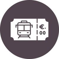 Train Ticket Vector Icon