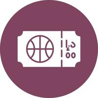 baloncesto boleto vector icono
