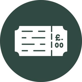 icono de vector de boleto