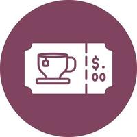 Tea Ticket Vector Icon