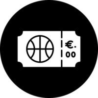 baloncesto boleto vector icono