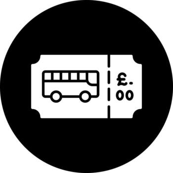 autobús boleto vector icono