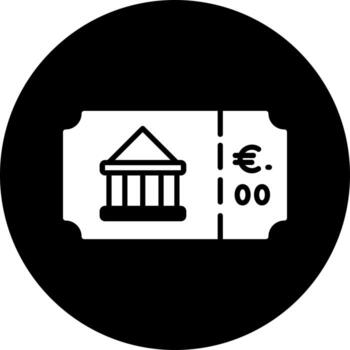 icono de vector de entrada de museo