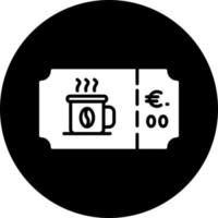 Coffee Ticket Vector Icon