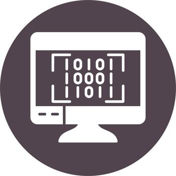 icono de vector de código binario