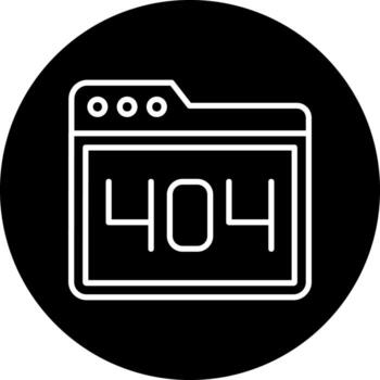 icono de vector de error 404