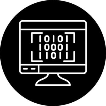 icono de vector de código binario