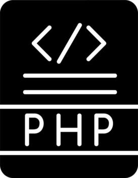 icono de vector de php