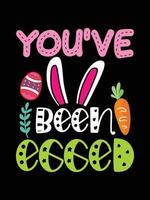 Easter day typography egg lettering t-shirt design holiday greeting cute bunny vector art