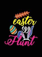 Easter day typography egg lettering t-shirt design holiday greeting cute bunny vector art