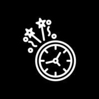 New Year Clock Vector Icon Design