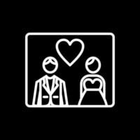 diseño de icono de vector de fotos de boda