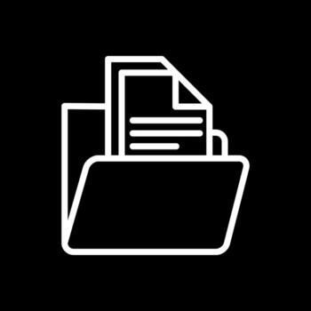 Carpeta con diseño de icono de vector de archivos