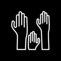 Hands Up Vector Icon Design