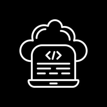 Cloud Coding Vector Icon Design