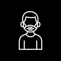 Man Wearing Mask Vector Icon Design