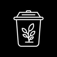 diseño de icono de vector de basura de planta