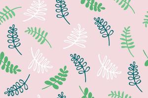 Pattern with plants. Spring colorful herbal pattern. Vector illustration.