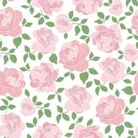 Pink Roses Seamless Pattern vector