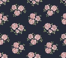 Pink Roses Seamless Pattern vector