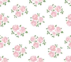 Pink Roses Seamles Pattern vector